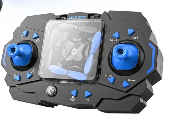 The HS190 controller, with two sticks and trim buttons
